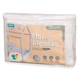 Protetor de colchão para mini cama impermeável flor de algodão fibrasca